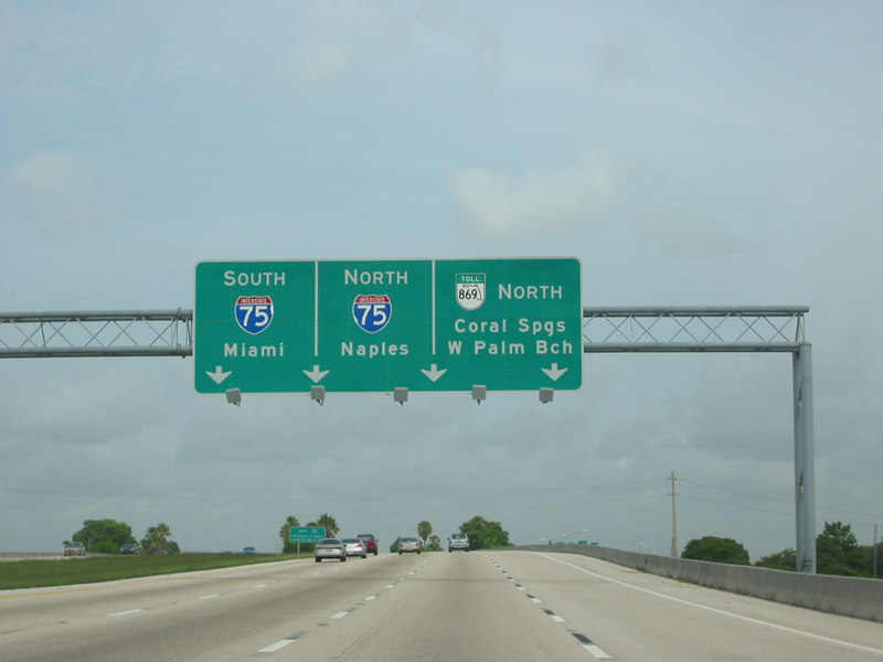 I-595 west at I-75/SR 869 - 2003