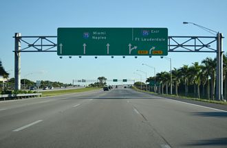 SR 869 south at I-75/595 - Sunrise, FL