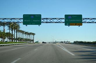 SR 869 south at I-75/595 - Sunrise, FL