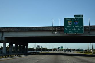 I-75 north at I-595/SR 869 - Sunrise, FL