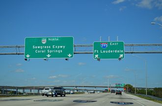 I-75 north at I-595/SR 869 - Sunrise, FL
