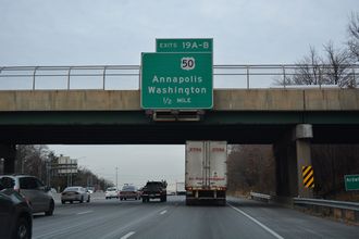 I-95/495 north at I-595/US 50 - Springdale, MD