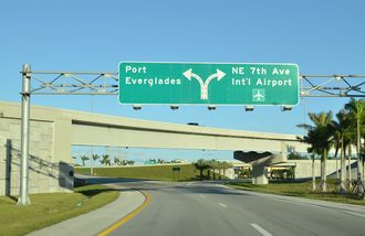 I-595 east at Port Everglades