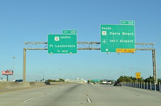 I-595 east at US 1 - Fort Lauderdale, FL