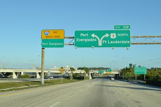 I-595 east at US 1 - Fort Lauderdale, FL