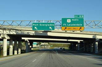I-595 east at US 1 - Fort Lauderdale, FL