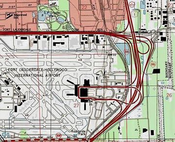 I-595 at US 1 - FLL Airport - USGS Topographic Map