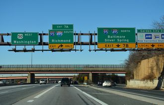 I-595 west end at I-95/495. US 50 continues to Washington.