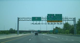 US 50 east at I-95/495/595 - Landover, MD