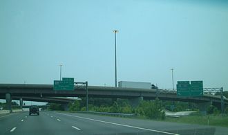 US 50 east at I-95/495/595 - Landover, MD