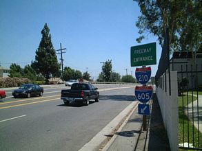Mt Olive Dr south at I-605 - Duarte, CA