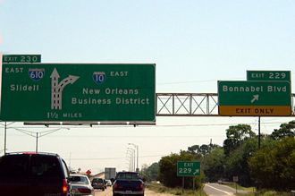 I-10 east at I-610 - New Orleans, LA - 2003