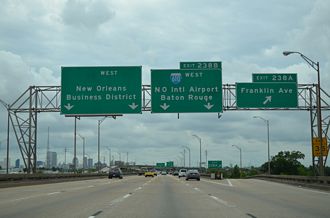 I-10 west at I-610 - New Orleans, LA