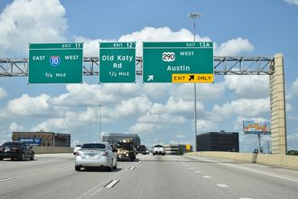 IH 610 south at IH 10/Katy Fwy - Houston, TX