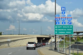 Financial Centre Pkwy east at I-430/630 - Little Rock, AR