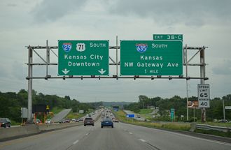 I-29/US 71 south at I-635 - Kansas City, MO