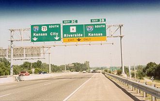 I-29/US 71 south at I-635/Route A - 2001