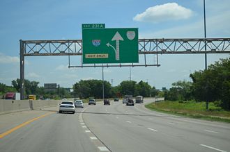 I-35 north at I-635/US 69 - Overland Park, KS