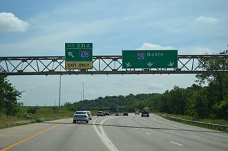 I-35 north at I-635/US 69 - Overland Park, KS