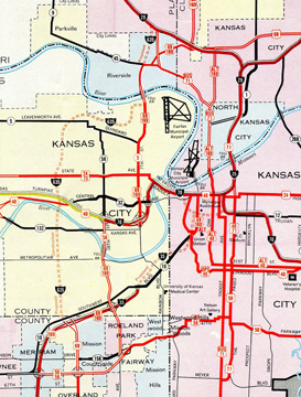 Kansas City - 1967 Official Kansas Highway Map