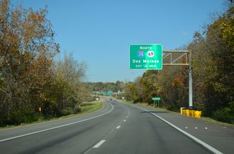 US 69 north at I-35/635 - Mission, KS