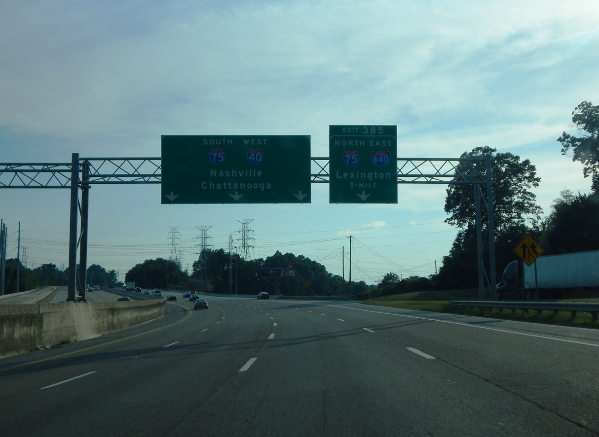 I-40 west at I-75/640 - Knoxville, TN