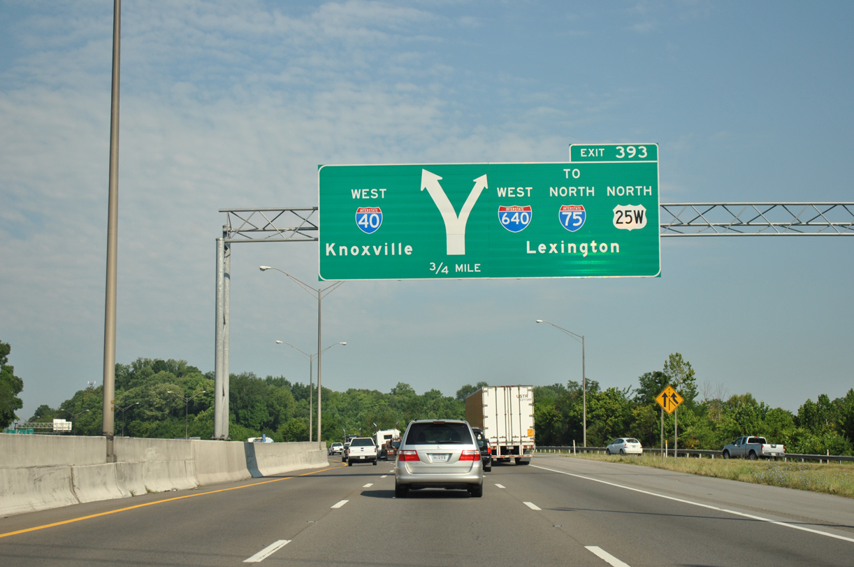 I-40/US 25W west at I-640 - Knoxville, TN