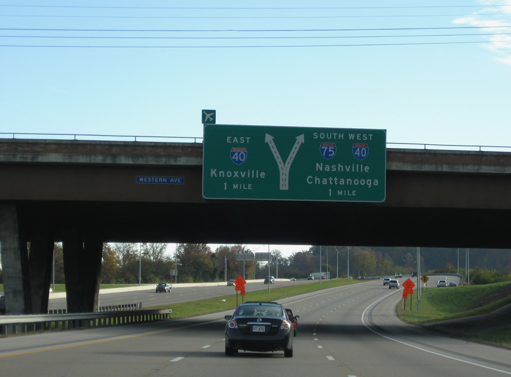 I-75/640 west at I-40 - Knoxville, TN