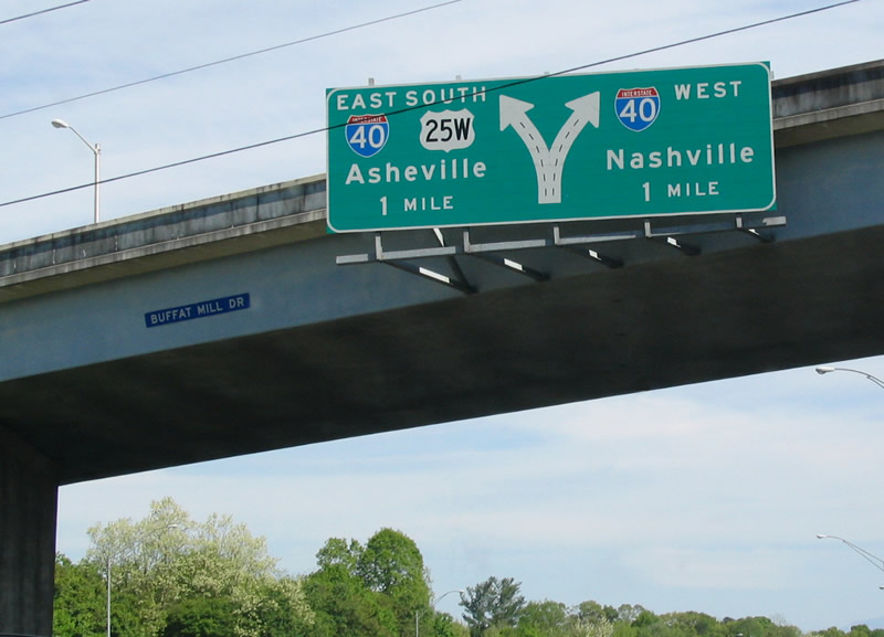 I-640/US 25W east at I-40 - 2005