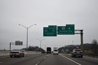I-40 east at I-640/US 25W - Knoxville, TN
