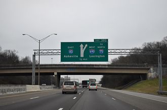 I-40 east at I-640/US 25W - Knoxville, TN