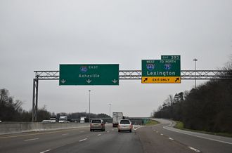 I-40 east at I-640/US 25W - Knoxville, TN