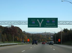 I-75/640 west at I-40 - Knoxville, TN