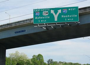 I-640/US 25W east at I-40 - 2005