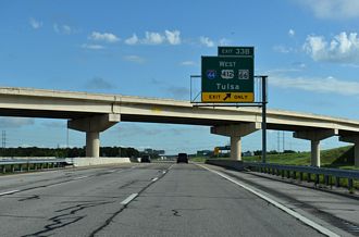 SH 364/Creek Tpk North at IH 44/US 412 in Tulsa, OK