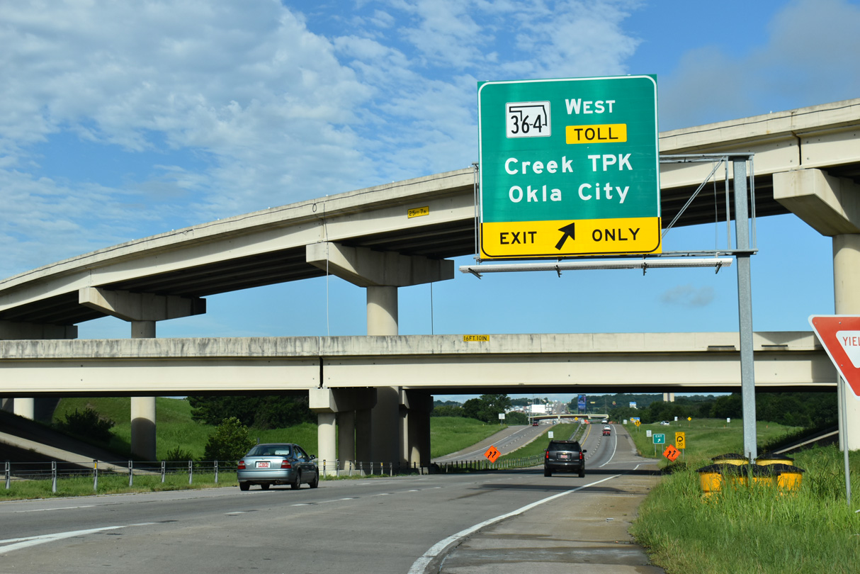 US 412 West at SH 364/Creek Tpk in Tulsa, OK