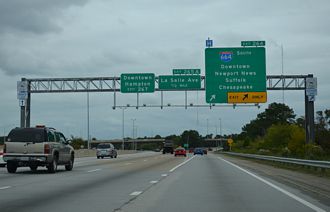 I-64 East at Interstate 664 in Newport News, Virginia