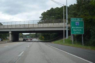I-664 north at I-64 - Hampton, VA