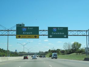 I-70 east at Interstate 670 in Columbus, Ohio