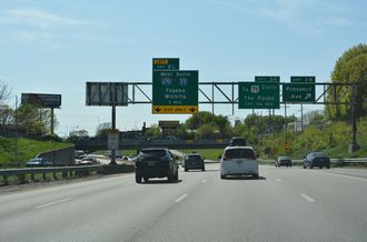 I-70/US 24-40 west at I-670/US 71 - Kansas City, KS