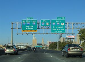 I-70/US 40 west at I-670/US 71 - 2004