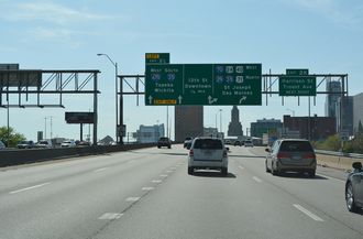 I-70/US 24-40 west at I-670/US 71 - Kansas City, KS