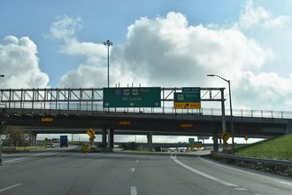 I-670 east at I-70/US 24-40-71 - Kansas City, MO