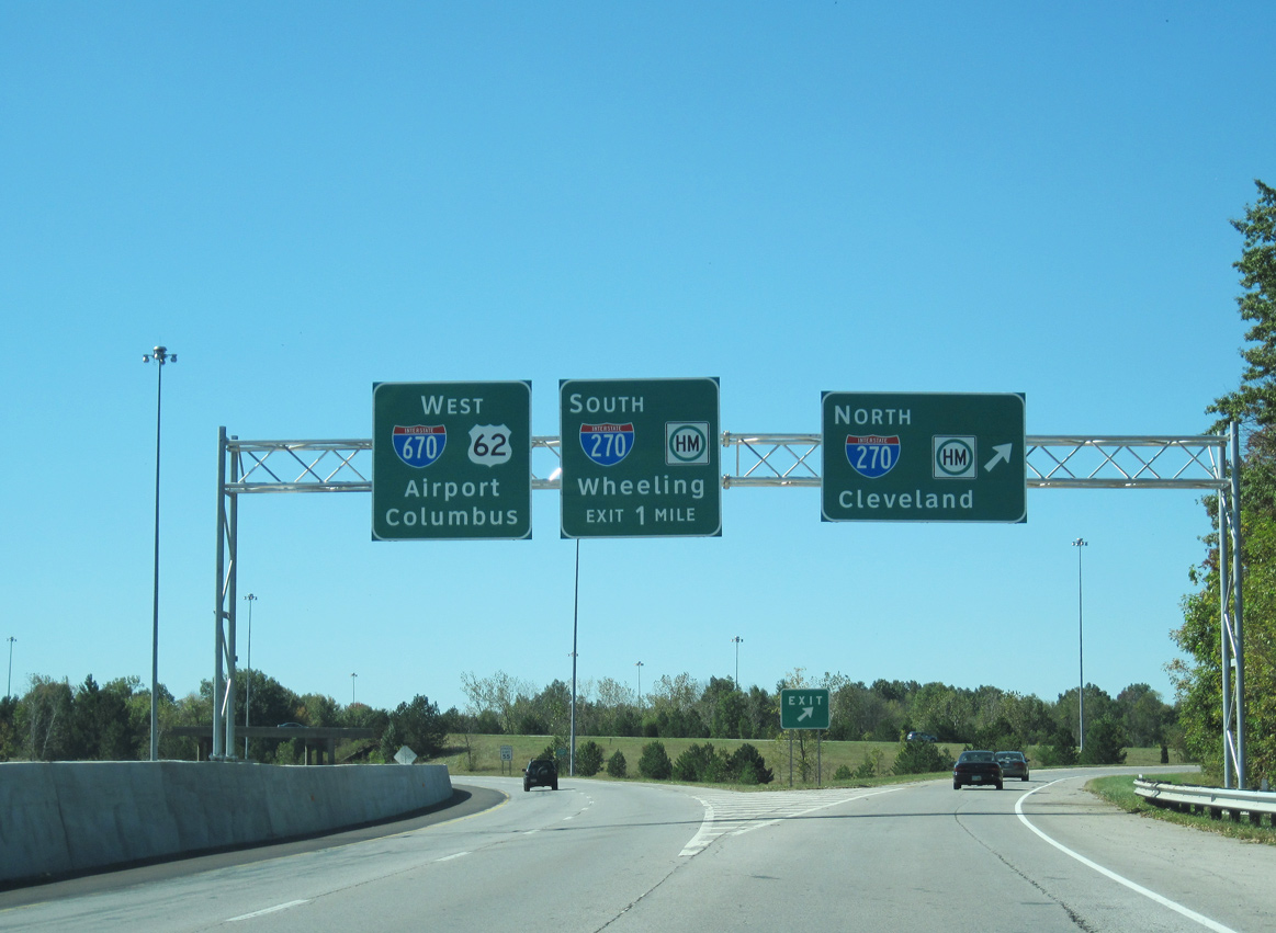 US 62 west at I-670/270 - Gahanna, OH