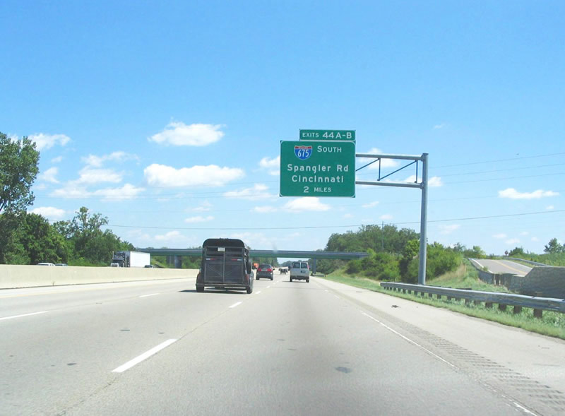 I-70/SR 4 east at I-675 - Medway, OH