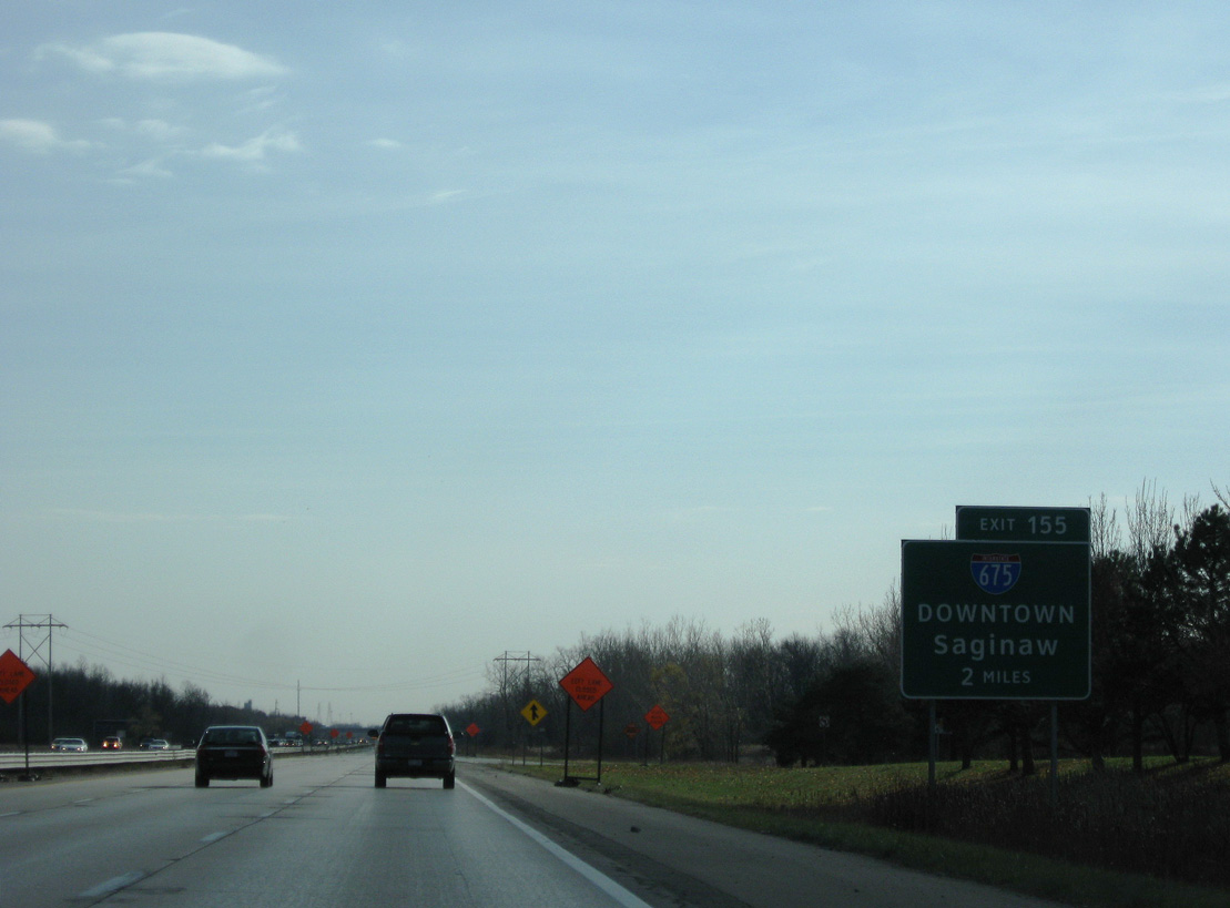I-75/US 23 south at I-675 - Frankenlust Twp, MI
