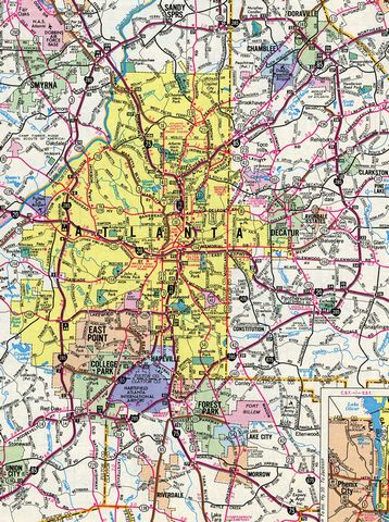 1979 map of Atlanta, Georgia