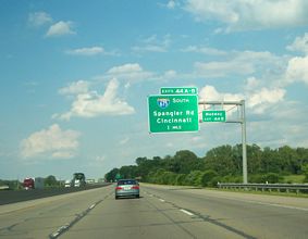 I-70/SR 4 east at I-675 - Medway, OH