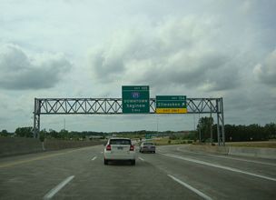 I-75/U.S. 23 North at Interstate 675 in Zilwaukee, Michigan