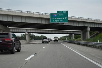 I-75/US 23 North at I-675 near Zilwaukee, MI